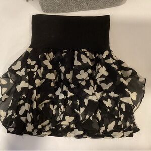 Black and White Butterfly Skirt